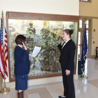 Officer Chloe Jepson being sworn in