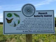Monarch butterfly habitat sign Wagon Hill Farm, Durham, NH
