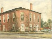 Watercolor of Old Brick Town Hall