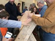 Community Church of Durham volunteers build Leopold benches for town conservation areas