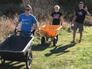 UNH ROTC helps with trail upgrades at Oyster River Forest