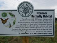 Monarch butterfly sign at Wagon Hill Farm