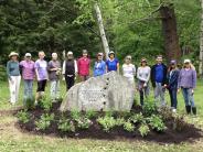 Volunteers plant natives at Milne Memorial