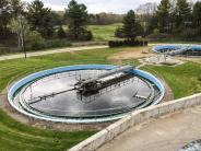 Clarfier tank at the Wastewater Center