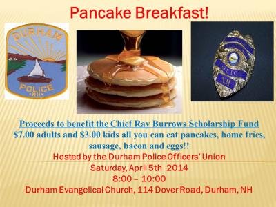 Durham Police Offcers' Union Pancake Breakfast
