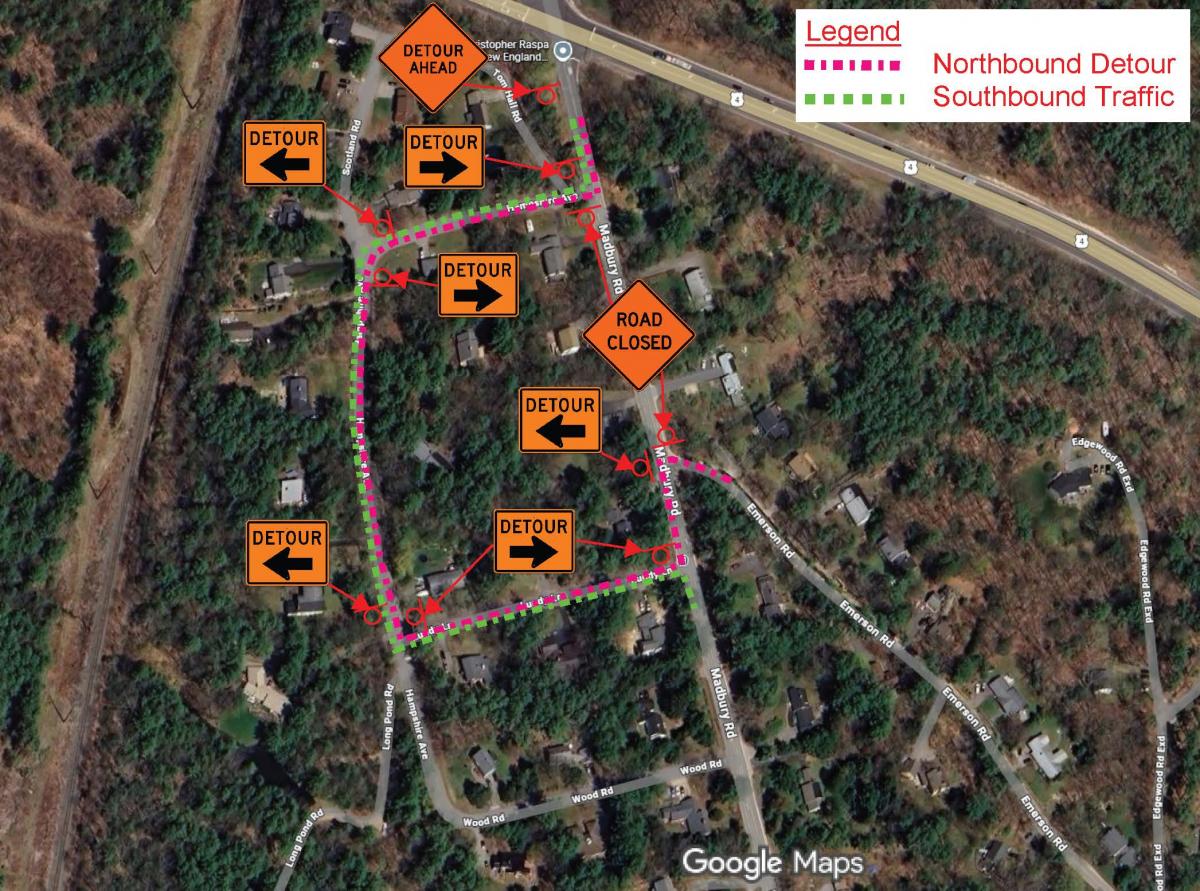 Madbury Road Traffic Control Plan - Work North of Emerson Road